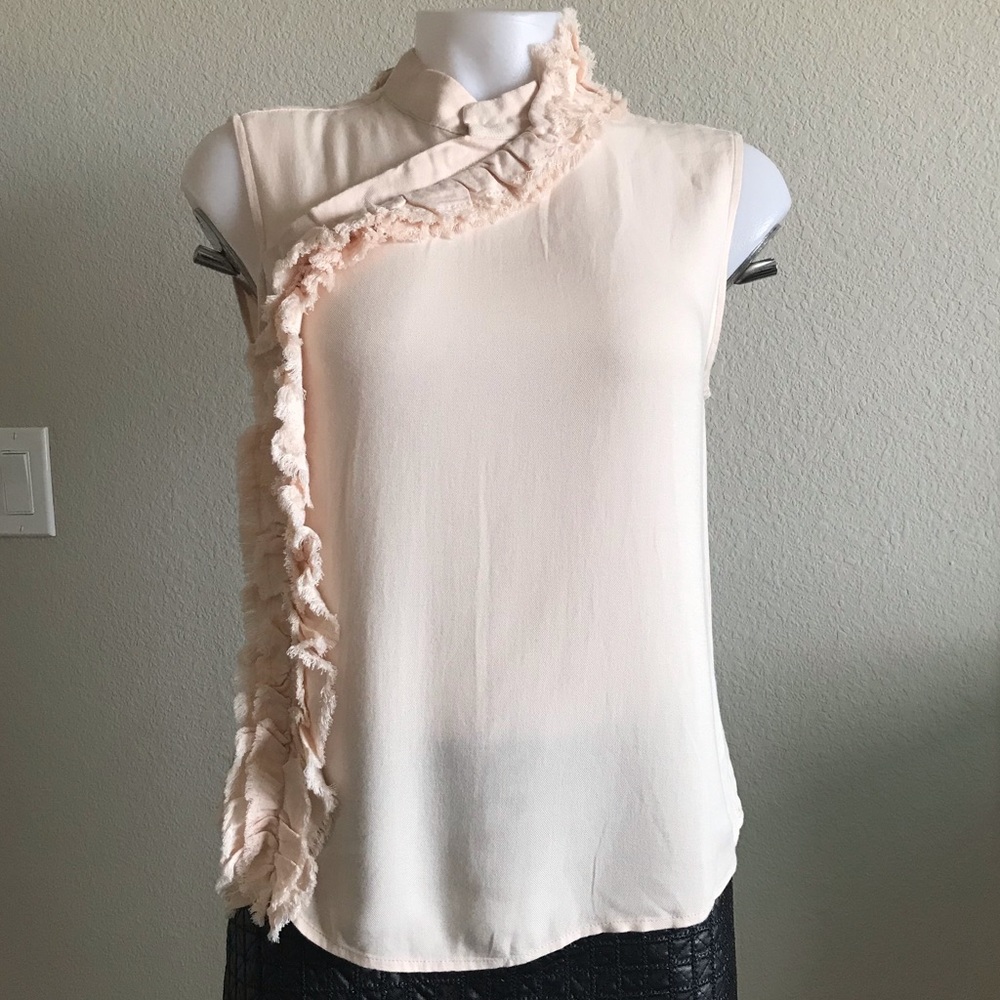 NWT Blush Pink Sleeveless Blouse Shirt Small DKNY